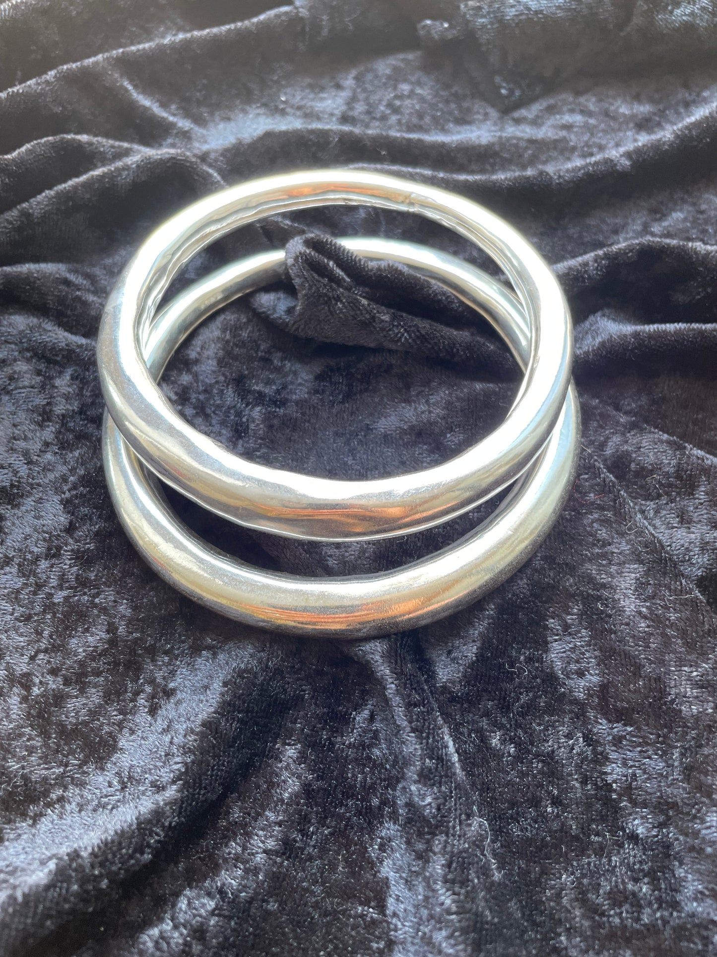 Set 2 tobilleras plateadas