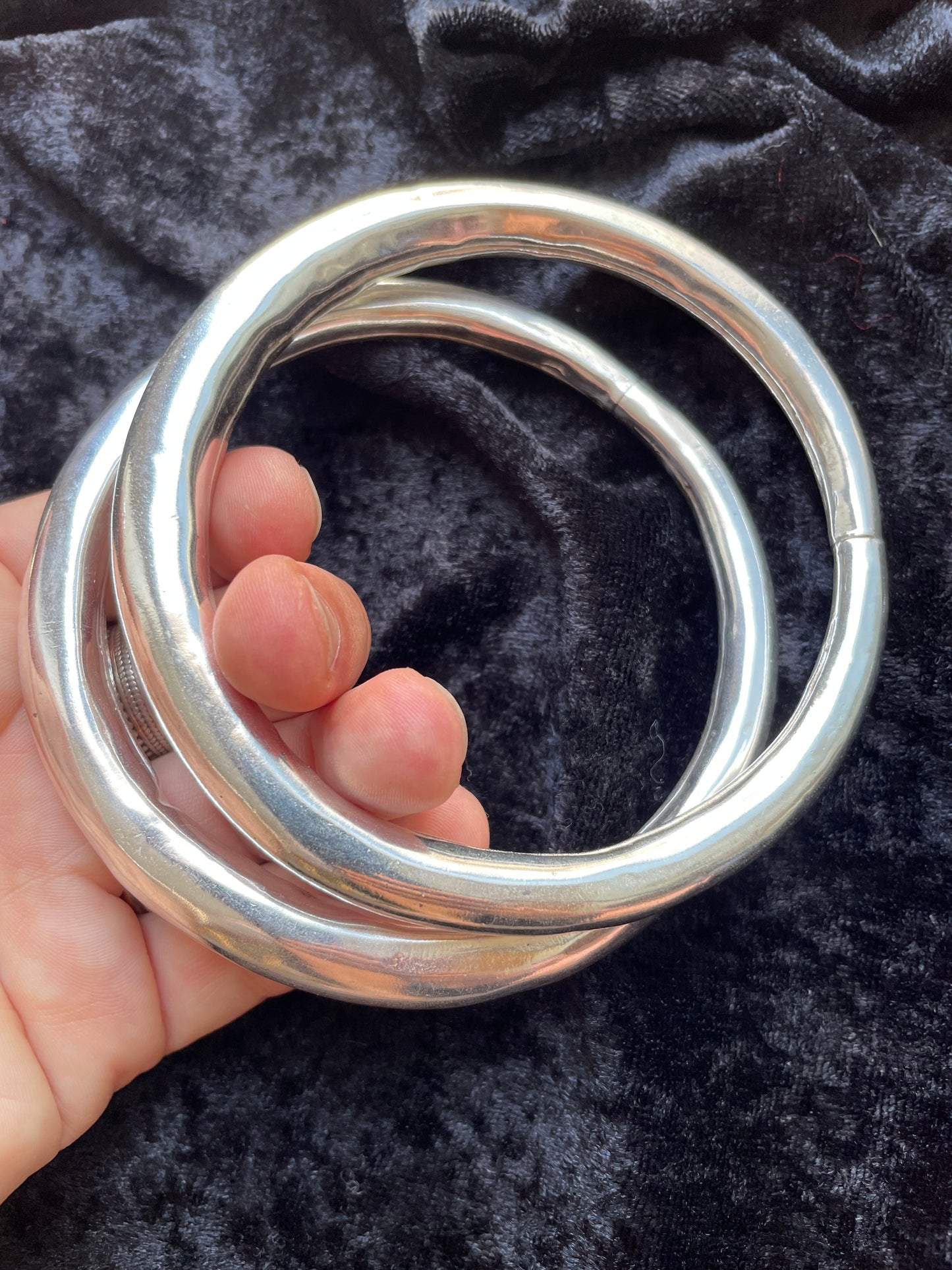 Set 2 tobilleras plateadas