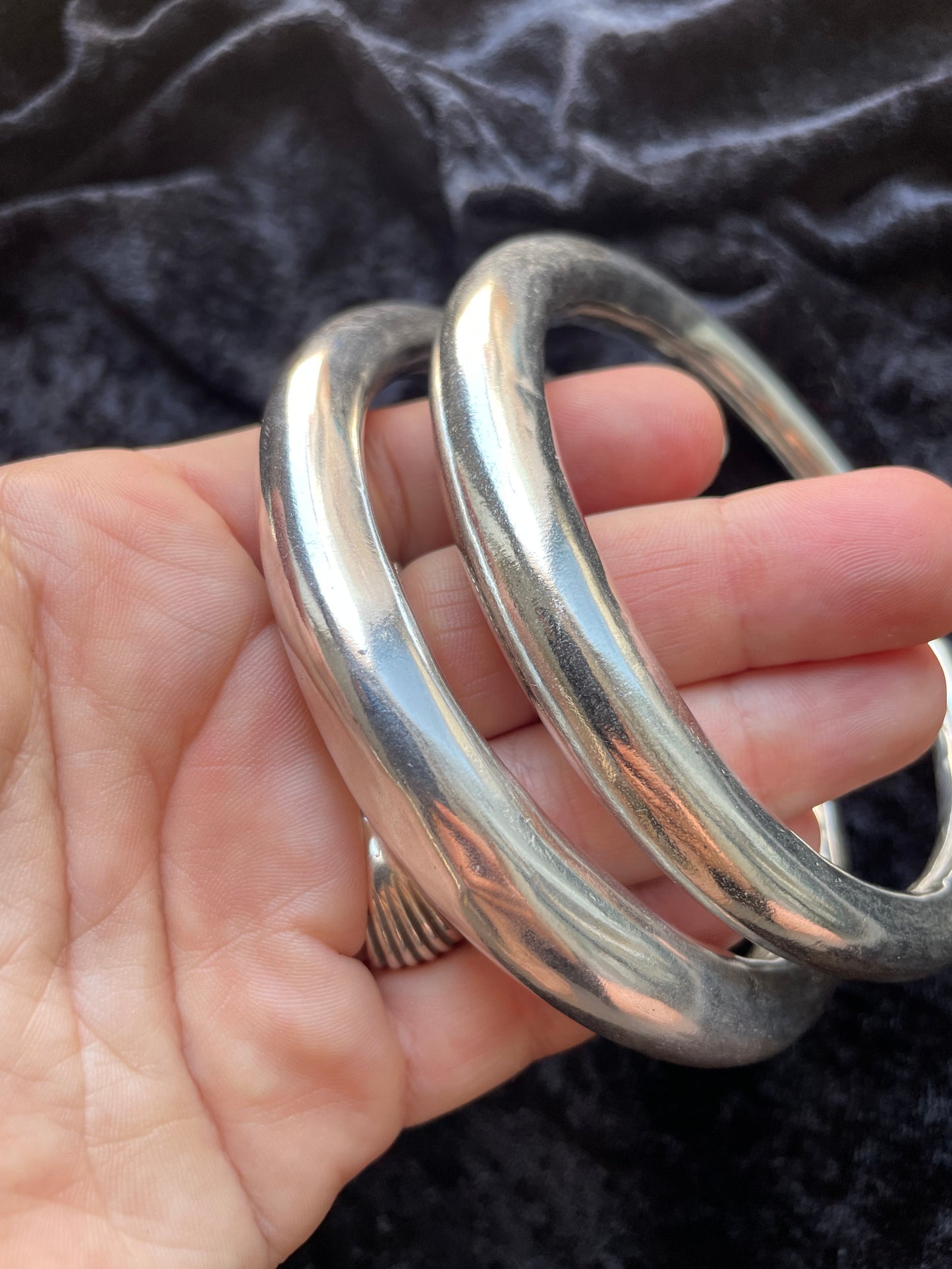 Set 2 tobilleras plateadas